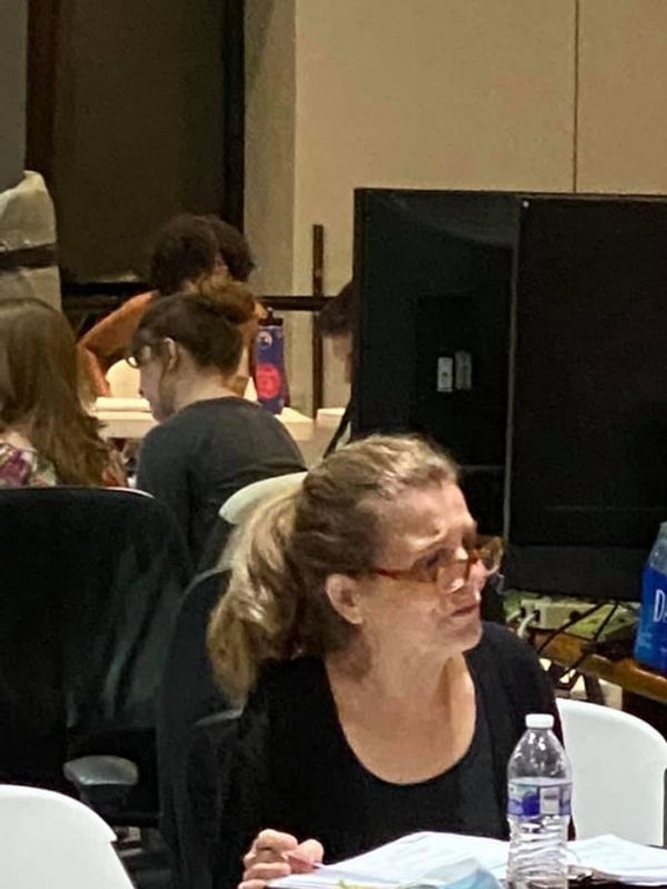 Young Frankenstein presented by The Augusta Players. First Read through. Kay Gross (Frau Blucher), Peter Brannigan (Igor) 6