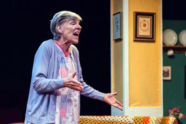 'night, Mother by Marsha Norman at Spotlighters Theatre, directed by Suzanne Beal.
Valerie Lash as Thelma (Mama) and Erin Klarner as Jesse
Set Design/Scenic Art at Alan Zemla
Costumes by Rachel Smith
Properties by Melissa Banister
Lighting by Fuzz Roark
Stage Managed by Thom Buckley
2