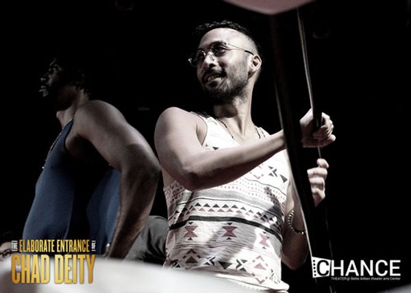 Londale Theus Jr. as Chad Deity in rehearsals for the OC premier of Kristoffer Diaz's Pulitzer Prize Finalist play, 