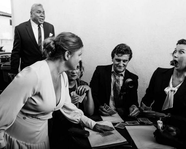 A Member of The Press Poet Society: Rizzy Fuentes as Walter Burns and Darryl Maximilian Robinson as Roy V. Bensinger in The CCPT revival of The Front Page. 19