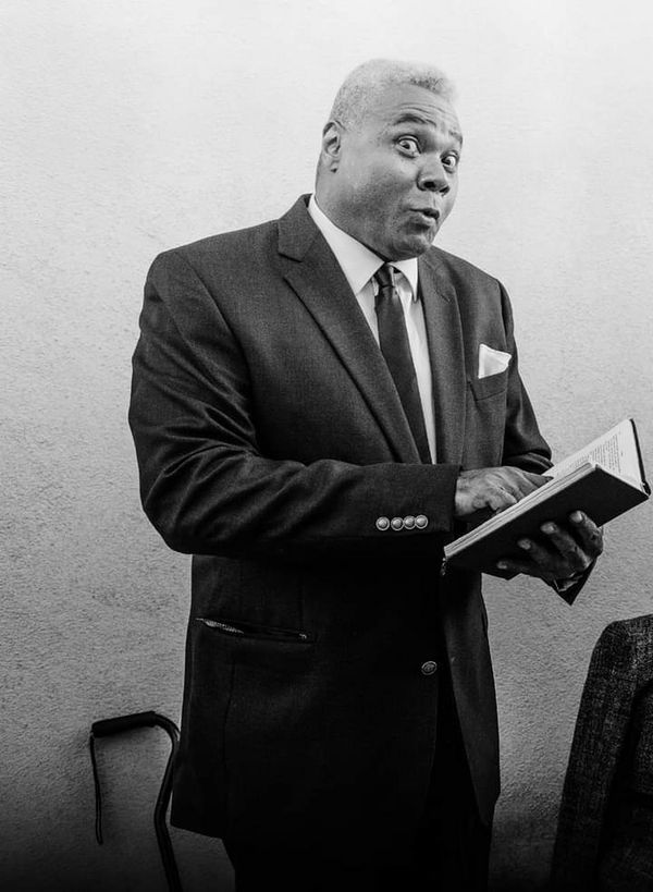 A Member of The Press Poet Society: Rizzy Fuentes as Walter Burns and Darryl Maximilian Robinson as Roy V. Bensinger in The CCPT revival of The Front Page. 6