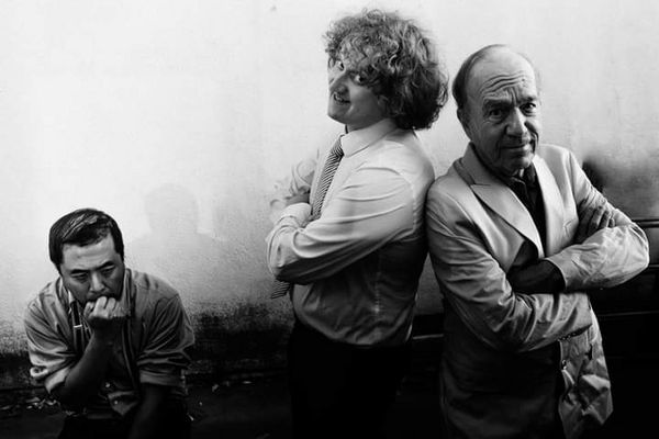 A Member of The Press Poet Society: Rizzy Fuentes as Walter Burns and Darryl Maximilian Robinson as Roy V. Bensinger in The CCPT revival of The Front Page. 17