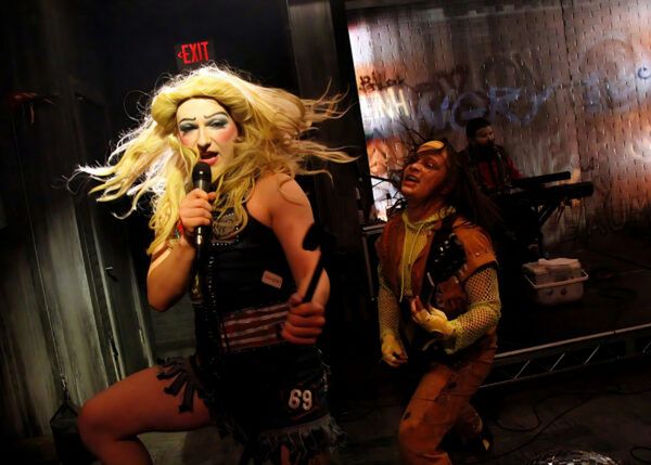 The Cast of ?Hedwig and the Angry Inch? at Chance Theater. Playing January 26 ? February 25, 2024 at the Bette Aitken Theater Arts Center on the Cripe Stage. The musical has text by John Cameron Mitch 10