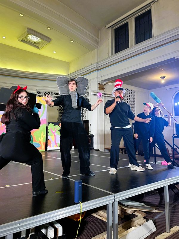 Horton on TV!  From L-R: Nora Dawood, Alex Sheppard Reid, Neil-Erine Palmaria, Eytan Marcus-Wolpert and Abigail Dror 6