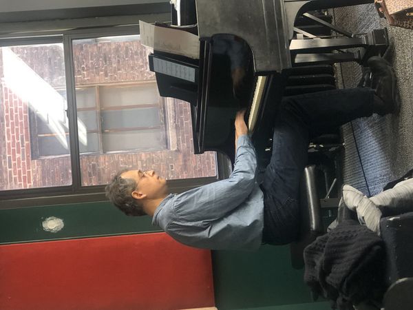 First rehearsal. Sharon K. Janda, Glafkos Kontemeniotis (Music Director), Tony Lannen (bassist), Izzi Stein (vocalist), Charly Kay (vocalist) 3