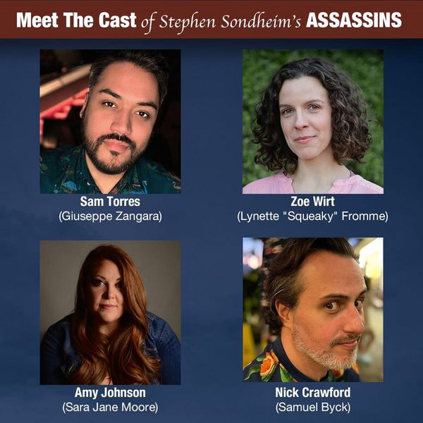 Nick Crawford as Samuel Byck Meet the cast of Stephen Sondheim?s Assassins playing at the Virginia Samford Theatre through February 16. Get tickets at https://ci.ovationtix.com/35992/production/1 8