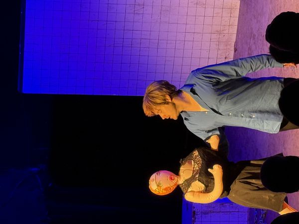 Jesse Townes (Dr. Gordon), Alyssa Corella (Amanda/Jigsaw), Jack Cathcart (Adam) 3