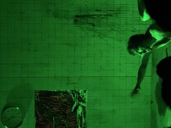 Jesse Townes (Dr. Gordon), Alyssa Corella (Amanda/Jigsaw), Jack Cathcart (Adam) 2