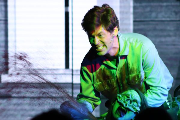 A full view of the Evil Dead The Musical HD set 6