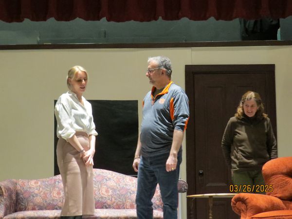 Seated L-R: Natalie Nyberg, Clark S Phinney and Lisa Copenhaver. Standing L-R Ashley Nyberg, Suzanne Martin Dorian and Alicia Belmore. Missing cast members: Kathleen Reynolds Brainerd and Bella Coulom 4