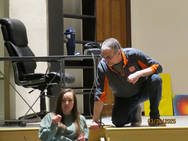 Seated L-R: Natalie Nyberg, Clark S Phinney and Lisa Copenhaver. Standing L-R Ashley Nyberg, Suzanne Martin Dorian and Alicia Belmore. Missing cast members: Kathleen Reynolds Brainerd and Bella Coulom 8