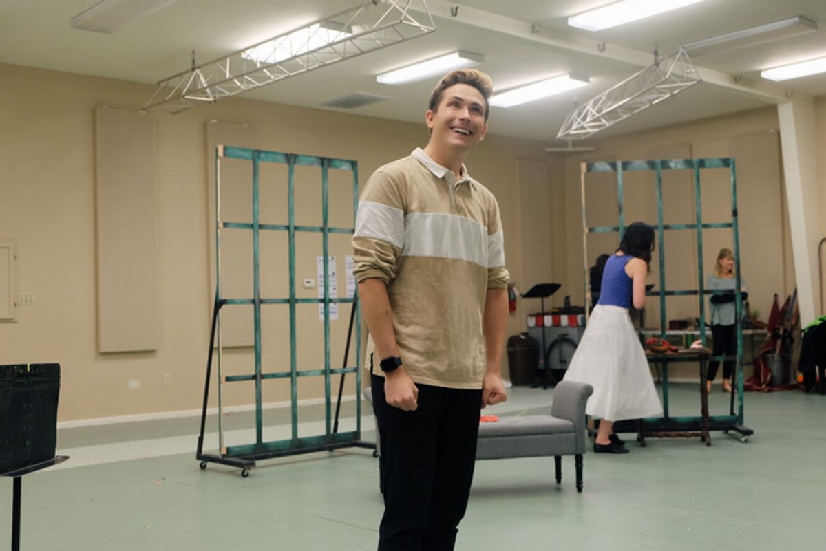 Rehearsal shot: Christopher Michael as Jean-Michel in Rodgers & Hammerstein''''s Cind Photo