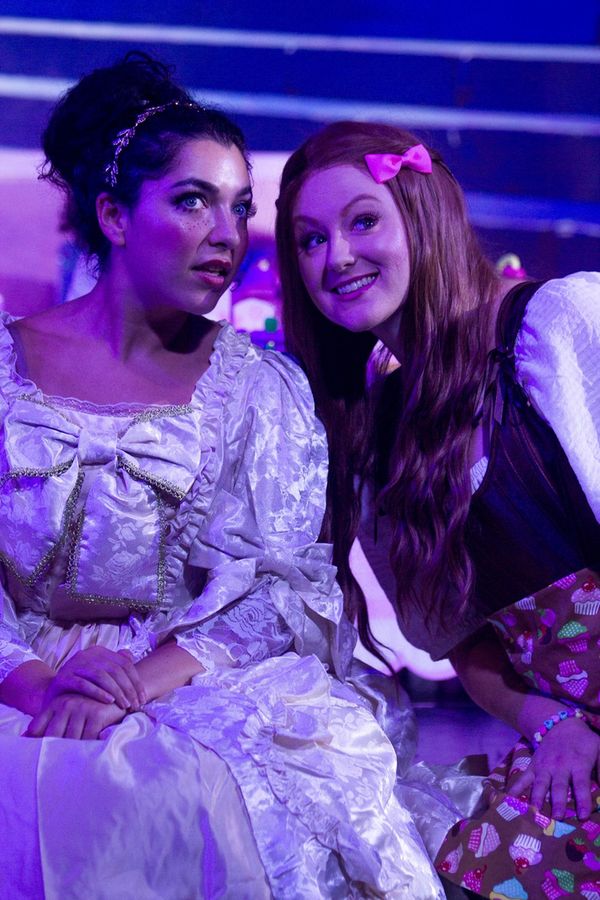 Alexa Rosengaus (front) as Cinderella and Hannah Rubinstein (rear) as The Narrator. 9