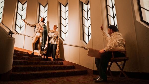 Oberon and Puck are being directed by Max Reinhardt Photography by David Roberts 1