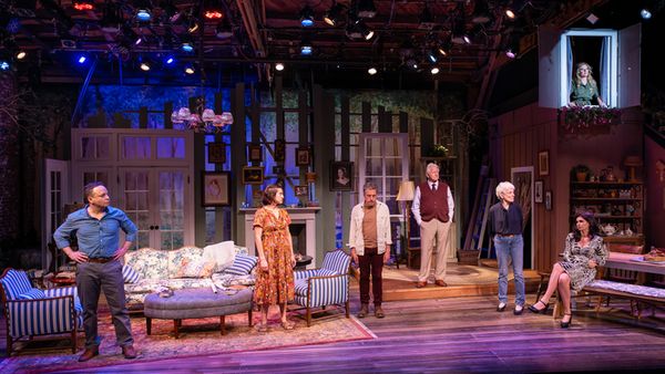 Marc Valera, Olivia Castanho, John Ross Bowie, Steve Vinovich, Anne Gee Byrd, Erin Pineda and Lily Rains in LIFE SUCKS. Photo by Jason Niedle. 6