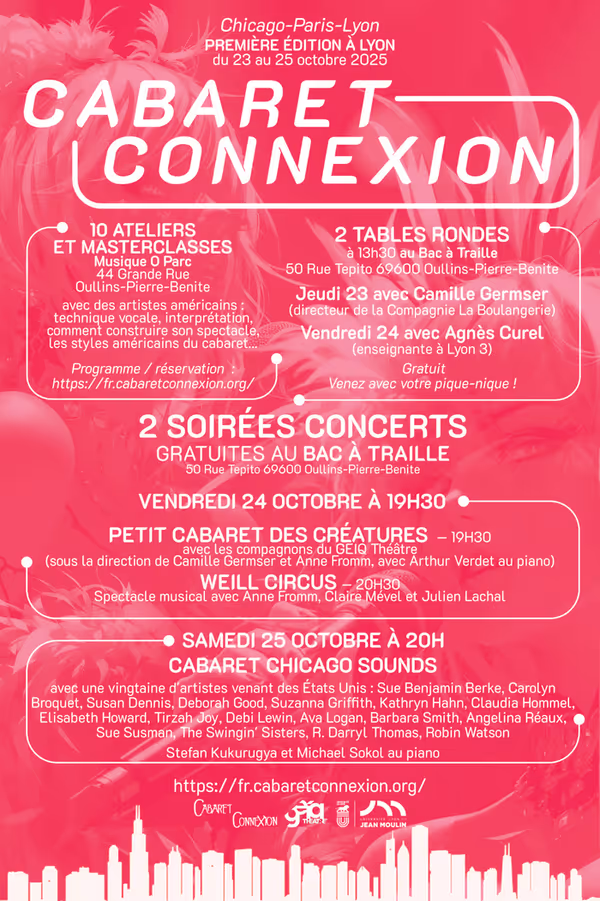 Conference Schedule Sample for Chicago Paris Cabaret Connexion 7th annual event 5