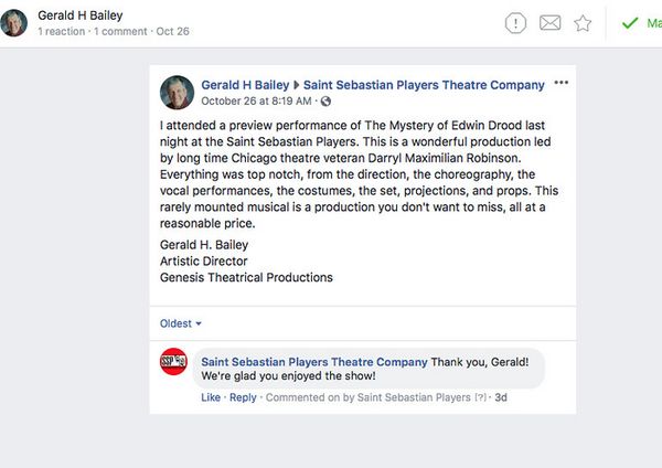 Award-winning Role: Darryl Maximilian Robinson won a 1997 Joseph Jefferson Citation Award for Outstanding Actor In A Play for playing Sam Semela in Fugard: Master Harold And The Boys. 230