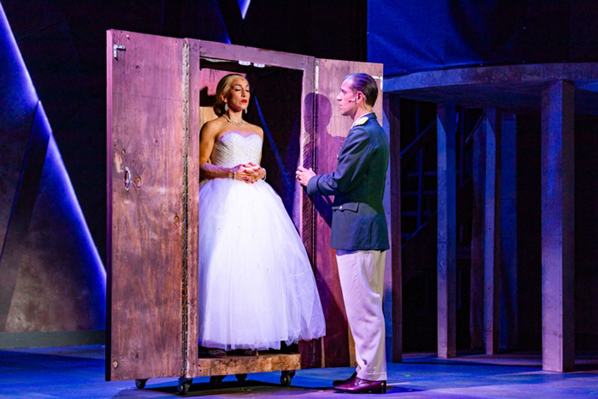 Fran Tapia in Mummy in the Closet, Evita s Return at GALA Hispanic Theatre. Photo