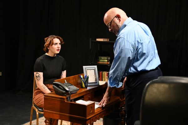 R-ACT''s production of Oleanna by David Mamet runs October 17-19, 2025 at the Segriff Stage in Rochester, PA. (Pictured: Actors Rebecca Radeshak & Dave Joseph) 8