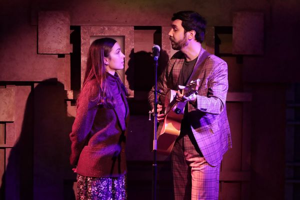 Emma Laird and Morgan Hollingsworth in ?Once? at Chance Theater. Playing January 23 ? March 1, 2026 at the Bette Aitken theater arts Center on the Cripe Stage. Photos by Doug Catiller. 1