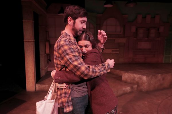 Morgan Hollingsworth and Emma Laird in ?Once? at Chance Theater. Playing January 23 ? March 1, 2026 at the Bette Aitken theater arts Center on the Cripe Stage. Photos by Doug Catiller. 12