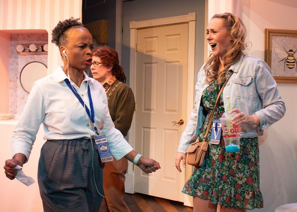 Miran Robarts (as Jean) and Dana Duff (as Bernadette) in POTUS at Elmwood Playhouse 3