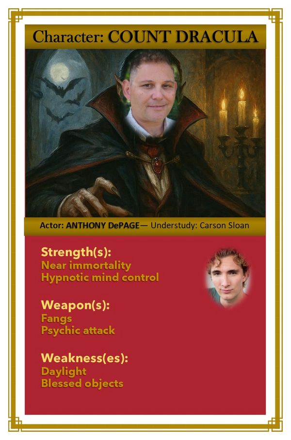 Anthony DePage as Dracula. 1