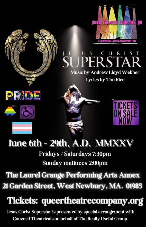 Official show poster for Jesus Christ Superstar. Queer Theatre Company, 2025 1
