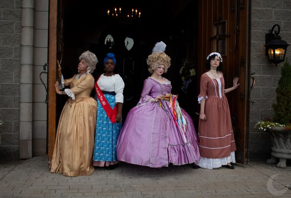 The Revolutionists by Lauren Gunderson at R-ACT Theatre Productions October 11-19, 2024 (Pictured Rhonny Dam, Jenn Rian, Myriah Cross, Sarah Baker) 4