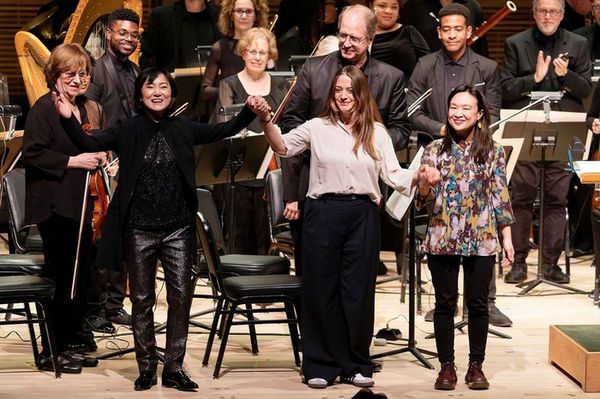 (L-R) The American Composers Orchestra - Edward W. Hardy, Chrystal E. Williams, Felipe Hostins, and Rei Hotoda, 2024. 2