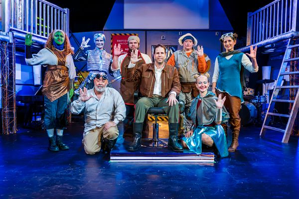 The cast of Return to the Forbidden Planet at the Carrollwood Cultural Center, July 18-27, 2025. Photo credit: Chaz D. Photography 1