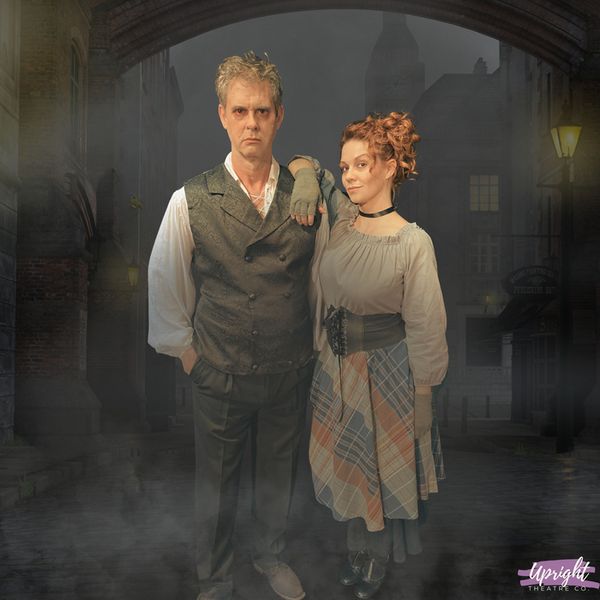 Rocky Massey (Sweeney Todd) and Brandy Raper (Mrs. Lovett) in Sweeney Todd at Upright Theatre Co. 1