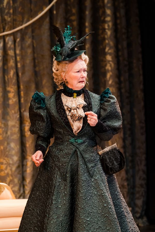 Carolyne Leys as Gwendolen Fairfax, Tug Rice as John ?Jack? Worthing, Marion Adler as Lady Bracknell, Joyce Meimei Zheng as Cecily Cardew, and Christian Frost as Algernon Moncrieff. Photo by Avery Bru 4