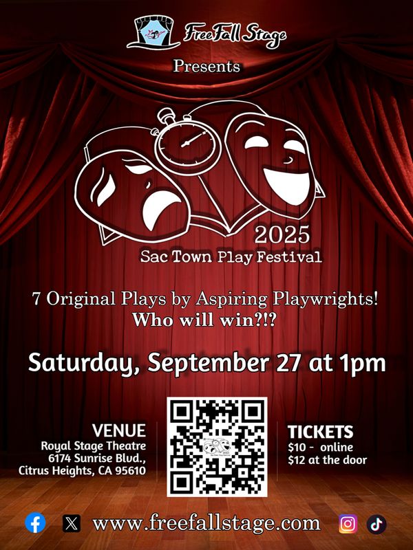 Poster for 2025 SacTown Play Festival 10