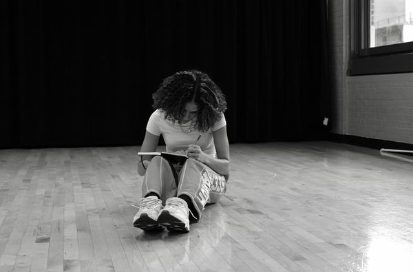 Bianca Santos and Ameer Ali in rehearsal. Photo by Raegan Parker. 5