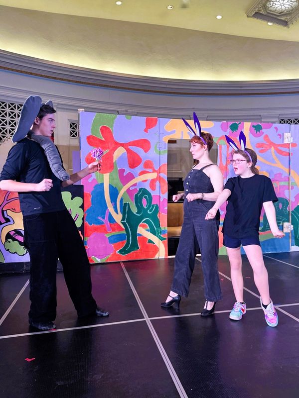 Horton faces off with the Sour Kangaroo (and the Young Kangaroo too)  L-R: Alex Sheppard Reid, April Rebecca and Adalyn Chance Marlowe-Hodge 7