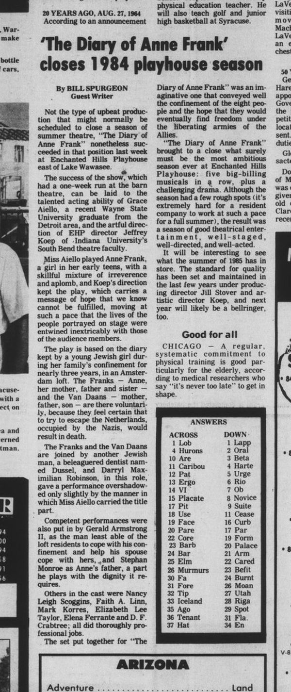 Award-winning Role: Darryl Maximilian Robinson won a 1997 Joseph Jefferson Citation Award for Outstanding Actor In A Play for playing Sam Semela in Fugard: Master Harold And The Boys. 215