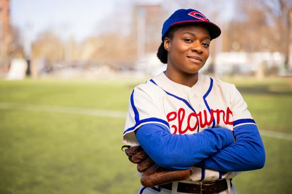Jennifer Mogbock as Toni Stone at The Huntington. Running at the Huntington Theatre in Botson, MA May 17 - June 16. Photo credit Nile Hawver 7
