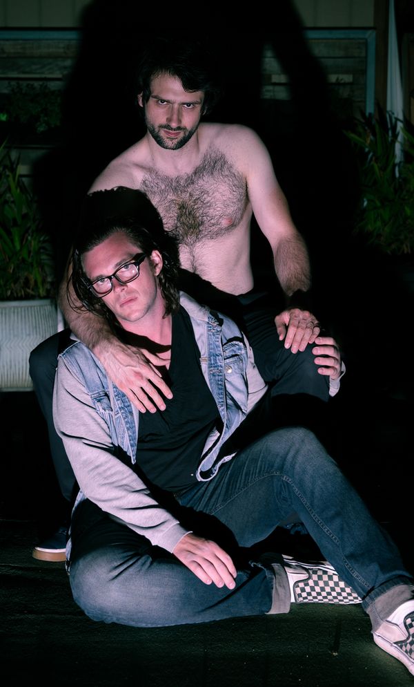 Sam Zukin and Hunter Brown in  A TWISTED BARGAIN.   Photo by Travis Land 1