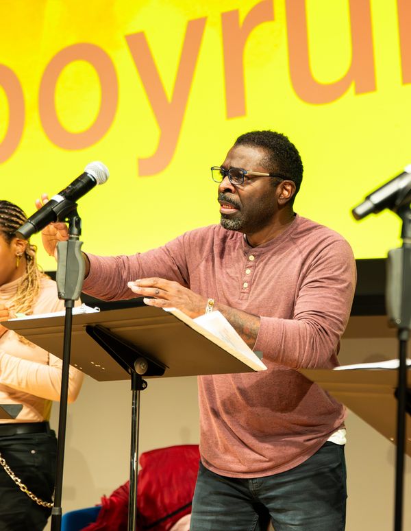 Chik  Johnson in runboyrun by Mfoniso Udofia at Rabb Hall, Boston Public Library. Produced in partnership with The Huntington, Boston Public Library, GBH, Next Chapter Podcasts. Directed by Christophe 5