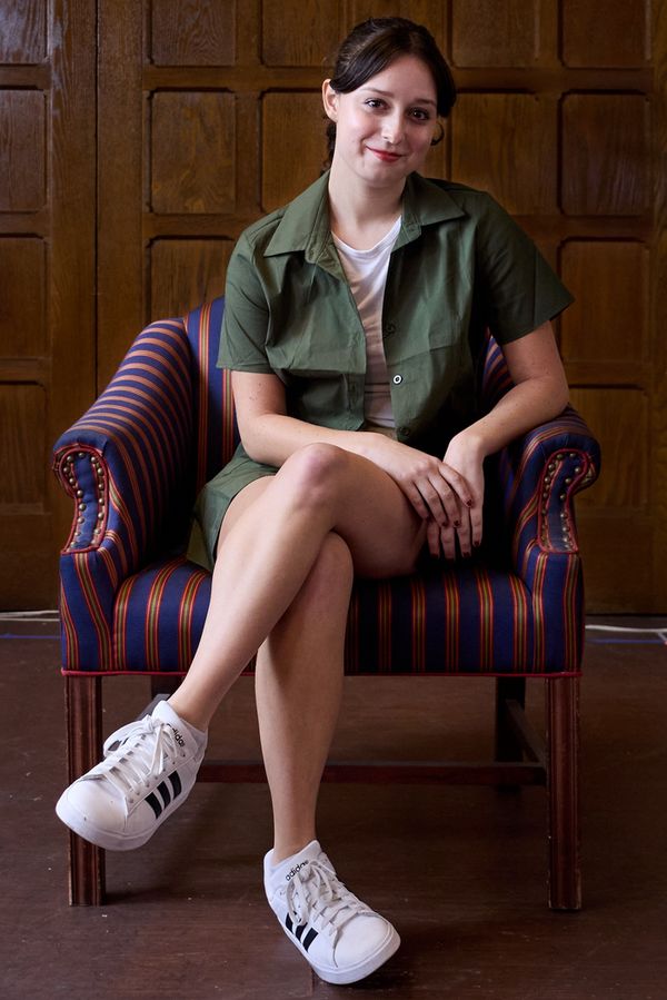 The cast from left: Emma Wallach (Noa, Rabin?s granddaughter; Inbal, assistant to the Prime Minister; and Shalhevet, fellow law student and Yigal?s one-time love interest); Nicole Halmos (Leah, Rabin? 2