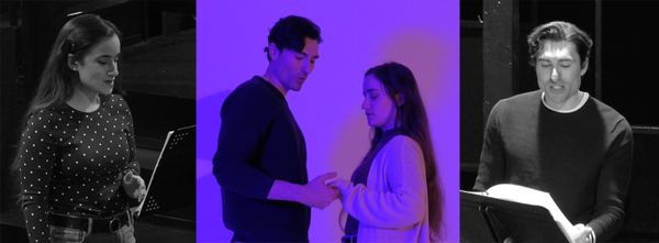 Cat Rojo as Cathy Hiatt and Sean Yves Lessard as Jamie Wellerstein in Chalomot Productions' The Last Five Years March-April 2026 1