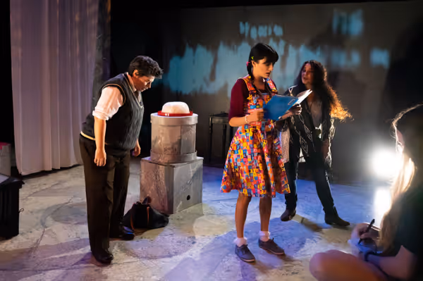 Amy Driesler (Einstein), Alex Abdelwahed (Sheila), Kelly Saunders (Lala) (left to right)   Photo by Kyra Sanford   9
