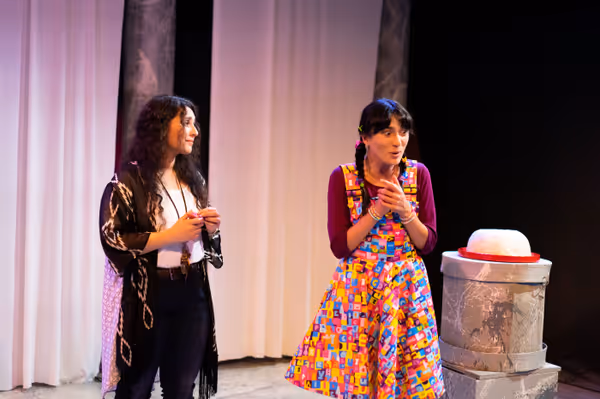 Kelly Saunders (Lala), Alex Abdelwahed (Sheila) (left to right)   Photo by Kyra Sanford 11
