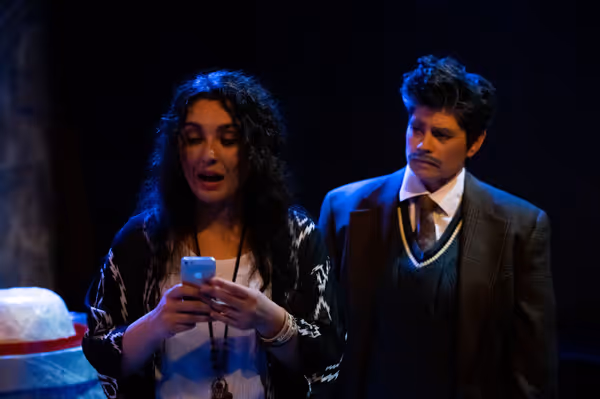 Kelly Saunders (Lala), Amy Driesler (Einstein),(left to right)   Photo by Kyra Sanford     12