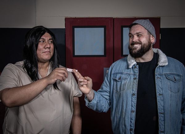 Freddy Perez and Pat Rounds as Chief Bromden and Randle P. McMurphy, respectively left to right. 9