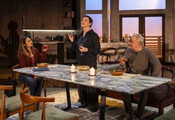 Mai Abe, Laura Gordon and Andrew May in DINNER WITH THE DUCHESS. Photo: Michael Brosilow. 3