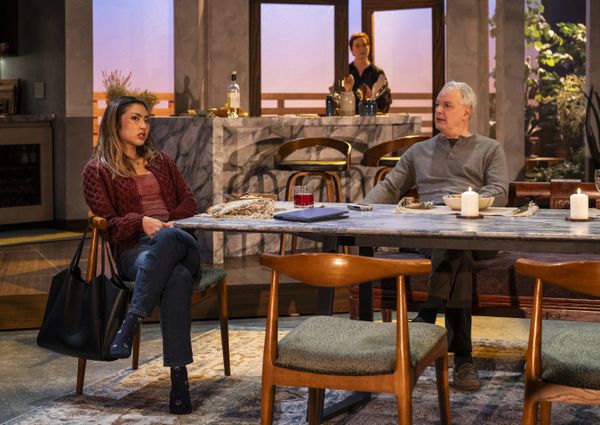 Mai Abe, Laura Gordon and Andrew May in DINNER WITH THE DUCHESS. Photo: Michael Brosilow. 4