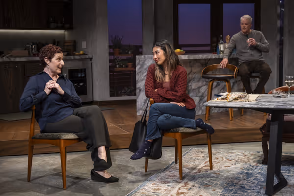 Laura Gordon, Mai Abe and Andrew May in DINNER WITH THE DUCHESS. Photo: Michael Brosilow. 13