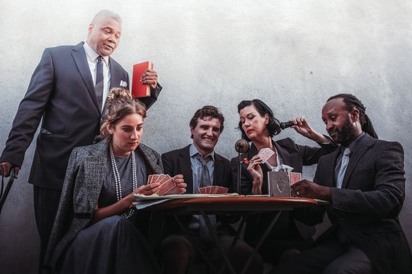 Darryl Maximilian Robinson, Danielle Fraser, Rory McLavery, Alicia Sterling Beach and Roderick Walker navigate the delicate balance of covering corrupt Chicago politics and their never-ending poker ga 1